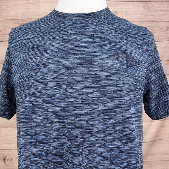 Under Armour Other - Under Armour Shirt Mens Large‎ Blue Vanish Tee Geometric Athletic Performance